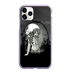 Чехол iPhone 11 Pro матовый Сексуальная девушка - зомби с чупа-чупсом, цвет: 3D-светло-сиреневый