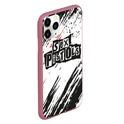 Чехол iPhone 11 Pro матовый Sex Pistols Big Logo, цвет: 3D-малиновый — фото 2