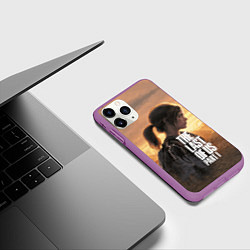 Чехол iPhone 11 Pro матовый Элли и Джоэл TLOU part 1 Remake, цвет: 3D-фиолетовый — фото 2