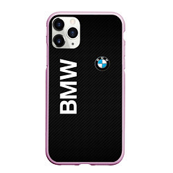 Чехол iPhone 11 Pro матовый Bmw КОРБОНОВЫЕ ПОЛОСЫ, цвет: 3D-розовый