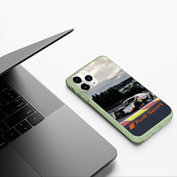 Чехол iPhone 11 Pro матовый Audi Sport Racing team Ауди Спорт Гоночная команда, цвет: 3D-салатовый — фото 2