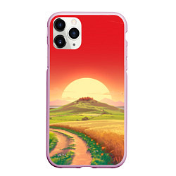 Чехол iPhone 11 Pro матовый Дорога к солнцу, цвет: 3D-розовый