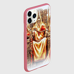 Чехол iPhone 11 Pro матовый Бог СВАРОГ, цвет: 3D-малиновый — фото 2
