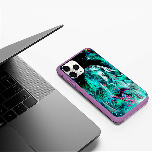 Чехол iPhone 11 Pro матовый Revelation Moon / 3D-Фиолетовый – фото 3
