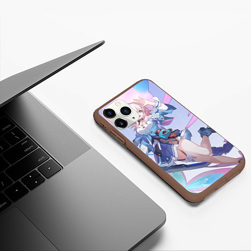 Чехол iPhone 11 Pro матовый 7 марта арт Honkai star rail / 3D-Коричневый – фото 3