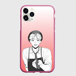 Чехол iPhone 11 Pro матовый Чан У протягивает галстуг, цвет: 3D-малиновый