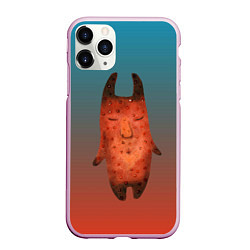 Чехол iPhone 11 Pro матовый Картофельный монстр, цвет: 3D-розовый
