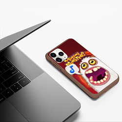 Чехол iPhone 11 Pro матовый My singing monster, цвет: 3D-коричневый — фото 2