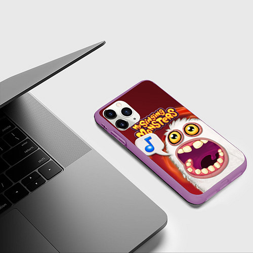 Чехол iPhone 11 Pro матовый My singing monster / 3D-Фиолетовый – фото 3
