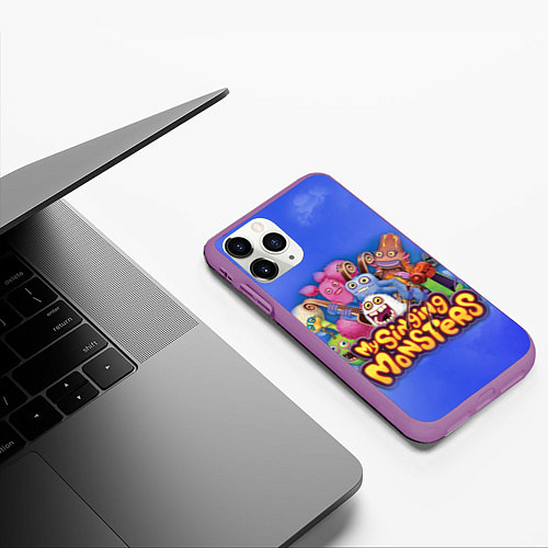 Чехол iPhone 11 Pro матовый My singing monsters поющие монстры / 3D-Фиолетовый – фото 3