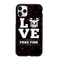 Чехол iPhone 11 Pro матовый Free Fire Love Классика, цвет: 3D-черный