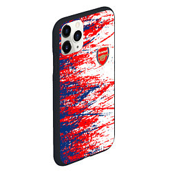 Чехол iPhone 11 Pro матовый Arsenal fc арсенал фк texture, цвет: 3D-черный — фото 2