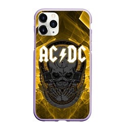 Чехол iPhone 11 Pro матовый AC DC SKULL ROCK, цвет: 3D-светло-сиреневый