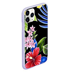 Чехол iPhone 11 Pro матовый Floral vanguard composition Летняя ночь Fashion tr, цвет: 3D-светло-сиреневый — фото 2