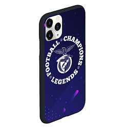 Чехол iPhone 11 Pro матовый Символ Benfica и круглая надпись Football Legends, цвет: 3D-черный — фото 2