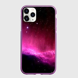 Чехол iPhone 11 Pro матовый Night Nebula, цвет: 3D-фиолетовый