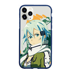 Чехол iPhone 11 Pro матовый Асада Сино -Sword Art Online, цвет: 3D-тёмно-синий