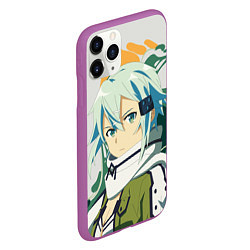 Чехол iPhone 11 Pro матовый Асада Сино -Sword Art Online, цвет: 3D-фиолетовый — фото 2