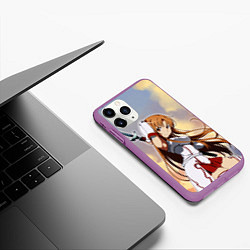 Чехол iPhone 11 Pro матовый Асуна Юки - Sword Art Online, цвет: 3D-фиолетовый — фото 2