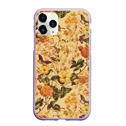 Чехол iPhone 11 Pro матовый Цветы Летний Закат, цвет: 3D-светло-сиреневый