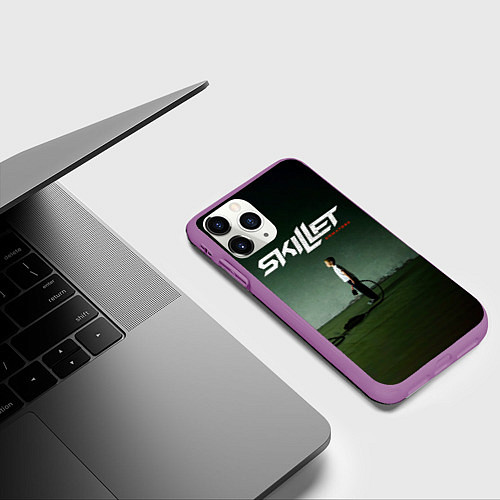 Чехол iPhone 11 Pro матовый Comatose - Skillet / 3D-Фиолетовый – фото 3