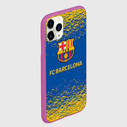 Чехол iPhone 11 Pro матовый Barcelona желтые брызги, цвет: 3D-фиолетовый — фото 2