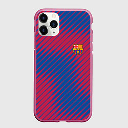Чехол iPhone 11 Pro матовый Fc barcelona барселона fc абстракция, цвет: 3D-малиновый