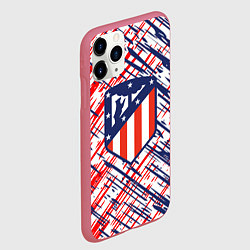 Чехол iPhone 11 Pro матовый Атлетико мадрид краска, цвет: 3D-малиновый — фото 2