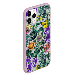 Чехол iPhone 11 Pro матовый Цветы Летний Орнамент, цвет: 3D-розовый — фото 2