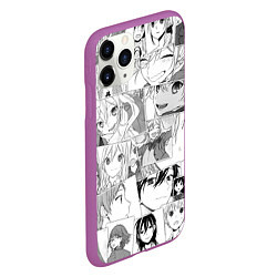 Чехол iPhone 11 Pro матовый Horimiya pattern, цвет: 3D-фиолетовый — фото 2