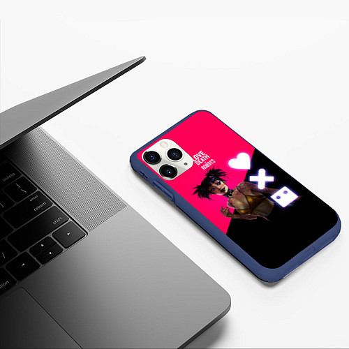 Чехол iPhone 11 Pro матовый LOVE DEATH and ROBOTS Witness / 3D-Тёмно-синий – фото 3