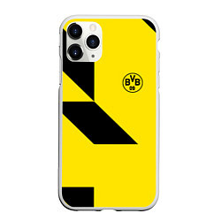 Чехол iPhone 11 Pro матовый Фк боруссия - fc borussia logo, цвет: 3D-белый