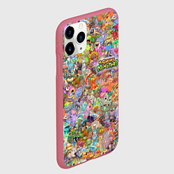 Чехол iPhone 11 Pro матовый MY SINGING MONSTERS Все персонажи, цвет: 3D-малиновый — фото 2
