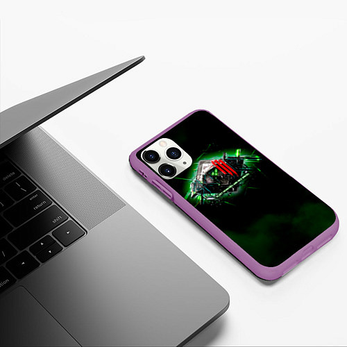 Чехол iPhone 11 Pro матовый Scary Monsters and Nice Sprites - Skrillex / 3D-Фиолетовый – фото 3