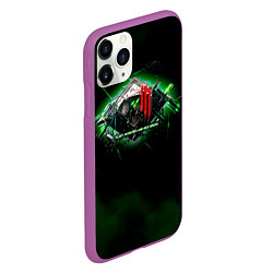 Чехол iPhone 11 Pro матовый Scary Monsters and Nice Sprites - Skrillex, цвет: 3D-фиолетовый — фото 2