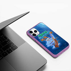 Чехол iPhone 11 Pro матовый My singing monsters СМЫЧОРОГ Bowgart, цвет: 3D-фиолетовый — фото 2