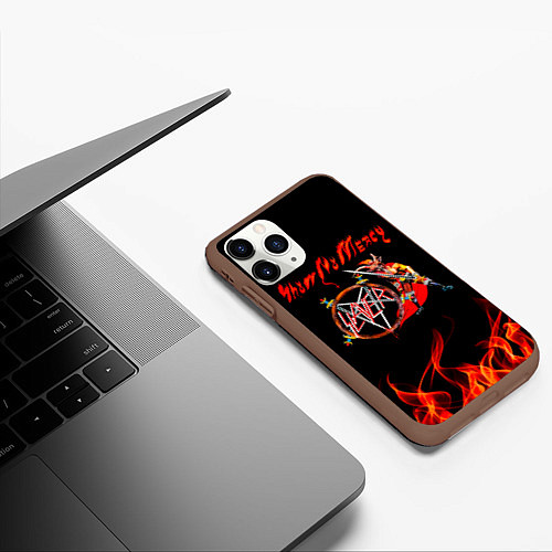 Чехол iPhone 11 Pro матовый Show No Mercy - Slayer / 3D-Коричневый – фото 3