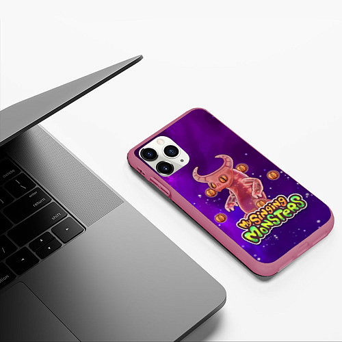 Чехол iPhone 11 Pro матовый My singing monsters ЭПИЧЕСКИЙ ВУЖАС / 3D-Малиновый – фото 3