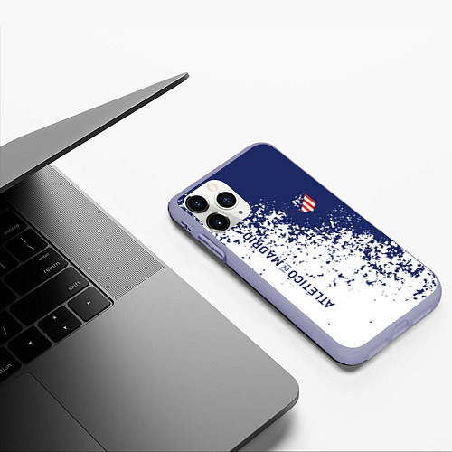 Чехол iPhone 11 Pro матовый Atletico madrid football sport / 3D-Светло-сиреневый – фото 3