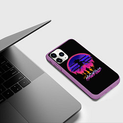 Чехол iPhone 11 Pro матовый Visit Hawkins Stranger Things, цвет: 3D-фиолетовый — фото 2