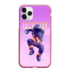 Чехол iPhone 11 Pro матовый Fortnite Battle Royale Dark Voyager Астронавт в чё, цвет: 3D-малиновый