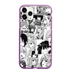 Чехол iPhone 11 Pro матовый Log Horizon pattern, цвет: 3D-фиолетовый