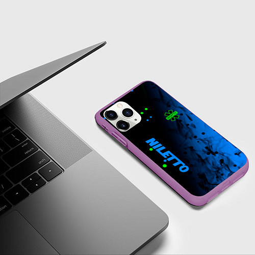 Чехол iPhone 11 Pro матовый Niletto абстракция / 3D-Фиолетовый – фото 3