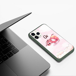 Чехол iPhone 11 Pro матовый Ох уставшая свинка, цвет: 3D-темно-зеленый — фото 2