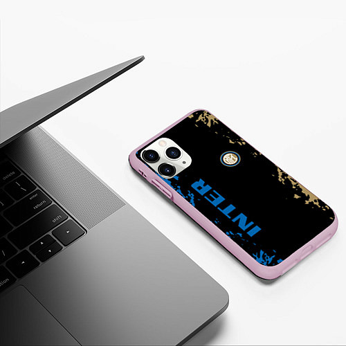 Чехол iPhone 11 Pro матовый Интер inter / 3D-Розовый – фото 3