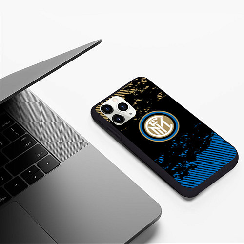 Чехол iPhone 11 Pro матовый Inter logo / 3D-Черный – фото 3