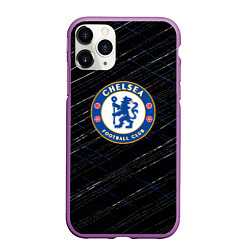 Чехол iPhone 11 Pro матовый Chelsea много линии, цвет: 3D-фиолетовый