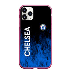 Чехол iPhone 11 Pro матовый Chelsea пламя, цвет: 3D-малиновый