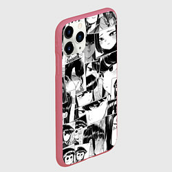 Чехол iPhone 11 Pro матовый Komi san pattern, цвет: 3D-малиновый — фото 2