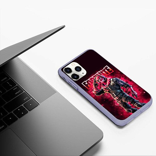 Чехол iPhone 11 Pro матовый Fortnite Raptor Skin Video game / 3D-Светло-сиреневый – фото 3